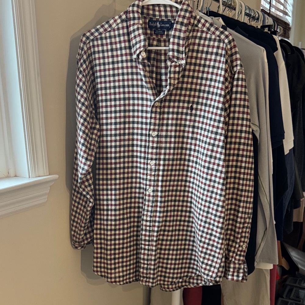 Ralph Lauren Men's Checkered Shirt - Red, White, Black
